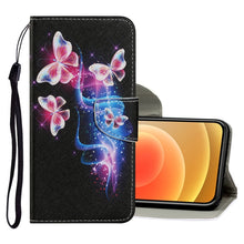 Load image into Gallery viewer, Coloured Drawing Pattern Horizontal Flip PU Leather Case with Holder &amp; Card Slots &amp; Wallet &amp; Lanyard, For iPhone XS Max, For iPhone 12 mini, For iPhone 12 / 12 Pro