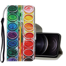 Load image into Gallery viewer, Coloured Drawing Pattern Horizontal Flip PU Leather Case with Holder &amp; Card Slots &amp; Wallet &amp; Lanyard, For iPhone XS Max, For iPhone 12 mini, For iPhone 12 / 12 Pro