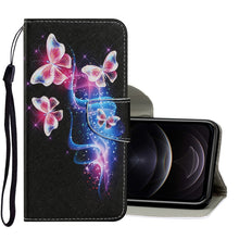 Load image into Gallery viewer, Coloured Drawing Pattern Horizontal Flip PU Leather Case with Holder &amp; Card Slots &amp; Wallet &amp; Lanyard, For iPhone XS Max, For iPhone 12 mini, For iPhone 12 / 12 Pro