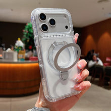 Load image into Gallery viewer, Transparent Pivot Metal Holder Magnetic Phone Case, For iPhone 18 Pro / 17 Pro, For iPhone 18 Pro Max / 17 Pro Max