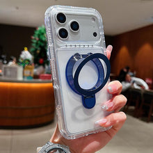 Load image into Gallery viewer, Transparent Pivot Metal Holder Magnetic Phone Case, For iPhone 18 Pro / 17 Pro, For iPhone 18 Pro Max / 17 Pro Max