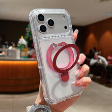 Load image into Gallery viewer, Transparent Pivot Metal Holder Magnetic Phone Case, For iPhone 18 Pro / 17 Pro, For iPhone 18 Pro Max / 17 Pro Max