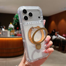 Load image into Gallery viewer, Transparent Pivot Metal Holder Magnetic Phone Case, For iPhone 18 Pro / 17 Pro, For iPhone 18 Pro Max / 17 Pro Max