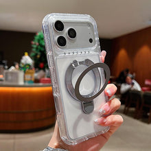 Load image into Gallery viewer, Transparent Pivot Metal Holder Magnetic Phone Case, For iPhone 18 Pro / 17 Pro, For iPhone 18 Pro Max / 17 Pro Max