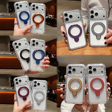 Load image into Gallery viewer, Transparent Pivot Metal Holder Magnetic Phone Case, For iPhone 17 Pro Max, For iPhone 17 Pro