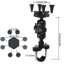 Load image into Gallery viewer, WUPP CS-1133A1 Motorcycle Four-claw X Shape Adjustable Mobile Phone Holder Bracket, Double Tap Buckle Version, CS-1133A1
