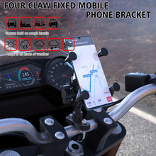 Load image into Gallery viewer, WUPP CS-1133A1 Motorcycle Four-claw X Shape Adjustable Mobile Phone Holder Bracket, Double Tap Buckle Version, CS-1133A1