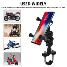 Load image into Gallery viewer, WUPP CS-1133A1 Motorcycle Four-claw X Shape Adjustable Mobile Phone Holder Bracket, Double Tap Buckle Version, CS-1133A1