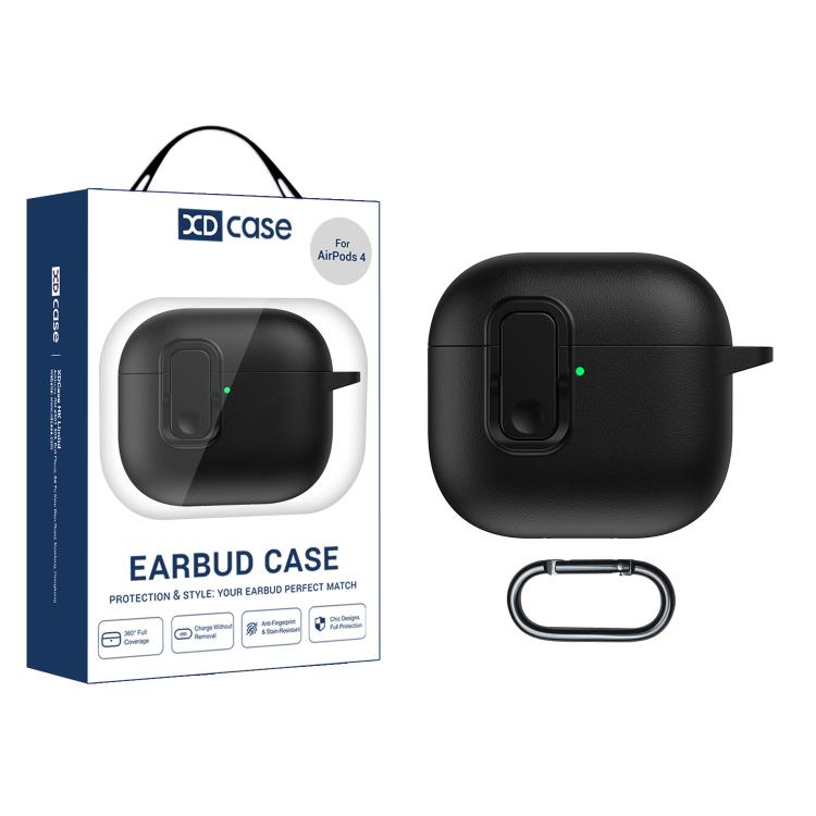 XDcase Faux Leather Texture Security Lock TPU Earbud Case, For AirPods Pro 3, For AirPods 4, For AirPods Pro 2 / 1