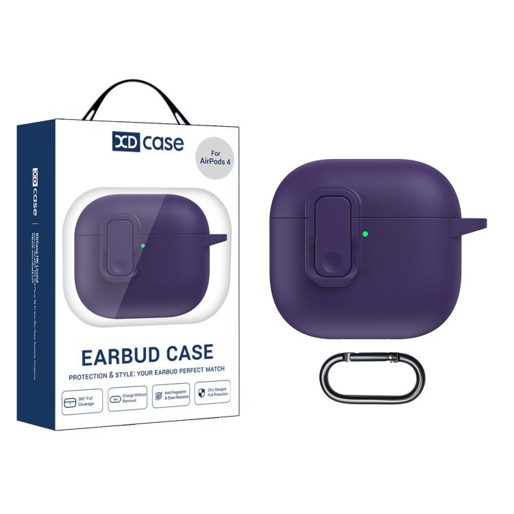 XDcase Faux Leather Texture Security Lock TPU Earbud Case, For AirPods 5 / 4, For AirPods Pro 3, For AirPods Pro 2 / 1