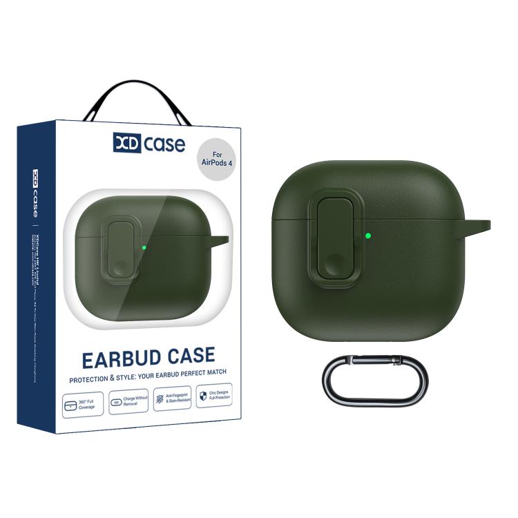 XDcase Faux Leather Texture Security Lock TPU Earbud Case, For AirPods 5 / 4, For AirPods Pro 3, For AirPods Pro 2 / 1