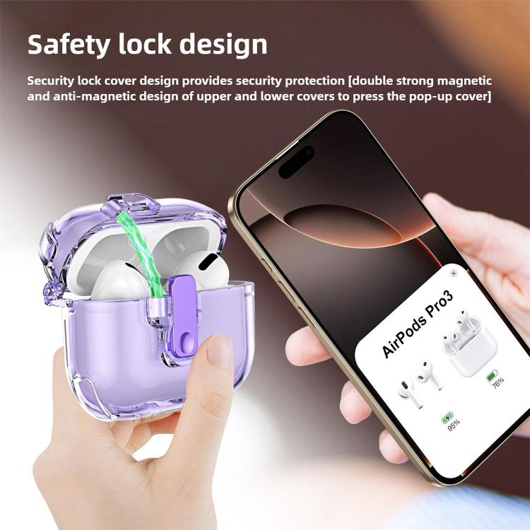 XDcase Transparent Silicone Automatic Pop-Up Earbud Case, For AirPods 5 / 4, For AirPods Pro 3, For AirPods Pro 2 / 1