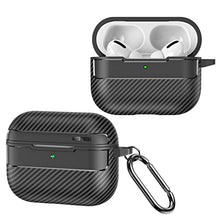 Load image into Gallery viewer, XDcase Carbon Fiber Texture Earbud Case with Hook, For AirPods Pro 3, For AirPods 4
