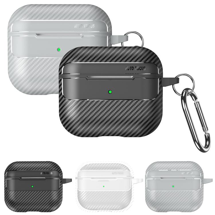 XDcase Carbon Fiber Texture Earbud Case with Hook, For AirPods 5 / 4, For AirPods Pro 3