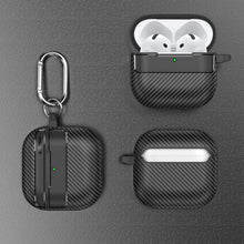 Load image into Gallery viewer, XDcase Carbon Fiber Texture Earbud Case with Hook, For AirPods 5 / 4, For AirPods Pro 3