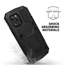 Load image into Gallery viewer, R-JUST Shockproof Waterproof Dust-proof Metal + Silicone Protective Case with Holder, For iPhone 12 Pro Max, For iPhone 12 / 12 Pro, For iPhone 12 mini