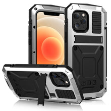 Load image into Gallery viewer, R-JUST Shockproof Waterproof Dust-proof Metal + Silicone Protective Case with Holder, For iPhone 12 Pro Max, For iPhone 12 / 12 Pro, For iPhone 12 mini