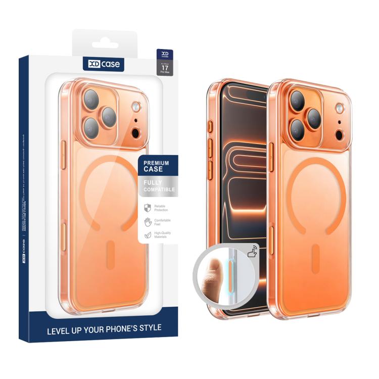 XDcase Frosted Transparent Magnetic Shockproof Phone Case, For iPhone 18 Pro, For iPhone 18 Pro Max, For iPhone 17 Pro Max, For iPhone 17 Pro, For iPhone 17