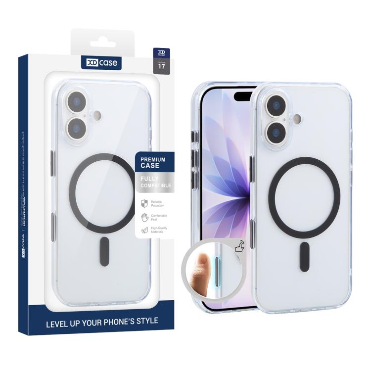 XDcase Frosted Transparent Magnetic Shockproof Phone Case, For iPhone 18 Pro, For iPhone 18 Pro Max, For iPhone 17 Pro Max, For iPhone 17 Pro, For iPhone 17
