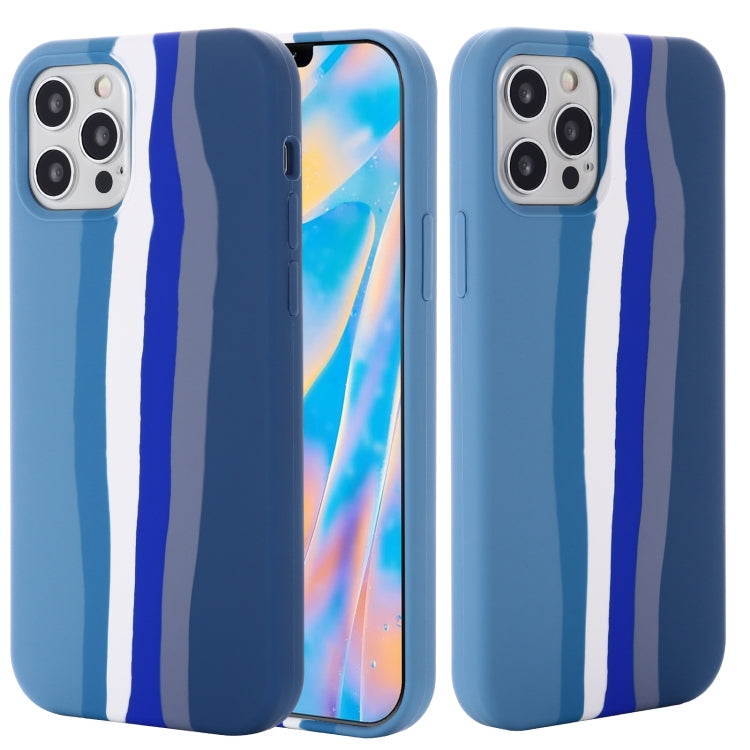 Rainbow Liquid Silicone Shockproof Full Coverage Protective Case, For iPhone 12 Pro Max, For iPhone 12 mini, For iPhone 12 / 12 Pro, For iPhone 7 Plus / 8 Plus, For iPhone SE 2022 / SE 2020 / 8 / 7, For iPhone XR, For iPhone XS / X, For iPhone XS Max