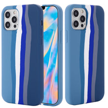 Load image into Gallery viewer, Rainbow Liquid Silicone Shockproof Full Coverage Protective Case, For iPhone 12 Pro Max, For iPhone 12 mini, For iPhone 12 / 12 Pro, For iPhone 7 Plus / 8 Plus, For iPhone SE 2022 / SE 2020 / 8 / 7, For iPhone XR, For iPhone XS / X, For iPhone XS Max