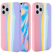 Load image into Gallery viewer, Rainbow Liquid Silicone Shockproof Full Coverage Protective Case, For iPhone 12 Pro Max, For iPhone 12 mini, For iPhone 12 / 12 Pro, For iPhone 7 Plus / 8 Plus, For iPhone SE 2022 / SE 2020 / 8 / 7, For iPhone XR, For iPhone XS / X, For iPhone XS Max
