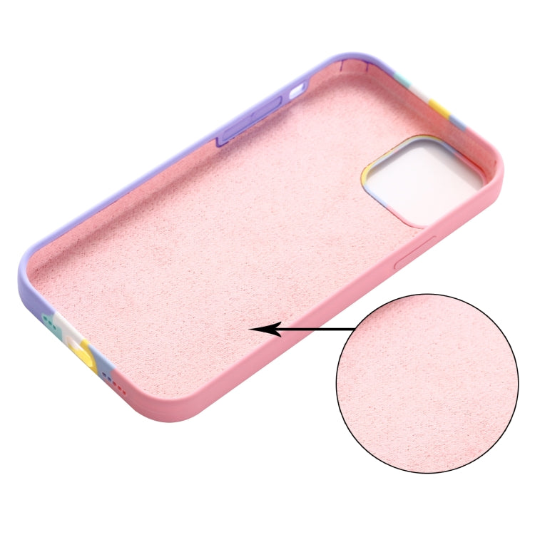 Rainbow Liquid Silicone Shockproof Full Coverage Protective Case, For iPhone 12 Pro Max, For iPhone 12 mini, For iPhone 12 / 12 Pro, For iPhone 7 Plus / 8 Plus, For iPhone SE 2022 / SE 2020 / 8 / 7, For iPhone XR, For iPhone XS / X, For iPhone XS Max