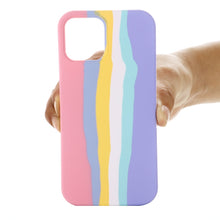 Load image into Gallery viewer, Rainbow Liquid Silicone Shockproof Full Coverage Protective Case, For iPhone 12 Pro Max, For iPhone 12 mini, For iPhone 12 / 12 Pro, For iPhone 7 Plus / 8 Plus, For iPhone SE 2022 / SE 2020 / 8 / 7, For iPhone XR, For iPhone XS / X, For iPhone XS Max