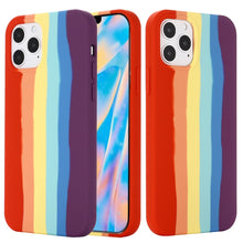 Load image into Gallery viewer, Rainbow Liquid Silicone Shockproof Full Coverage Protective Case, For iPhone 12 Pro Max, For iPhone 12 mini, For iPhone 12 / 12 Pro, For iPhone 7 Plus / 8 Plus, For iPhone SE 2022 / SE 2020 / 8 / 7, For iPhone XR, For iPhone XS / X, For iPhone XS Max