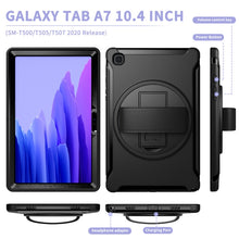 Load image into Gallery viewer, 360 Degree Rotation PC + TPU Protective Case with Holder &amp; Hand Strap, For Samsung Galaxy Tab A7 10.4 (2020)