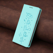 Load image into Gallery viewer, Cute Cats Embossed Magnetic RFID Vegan Leather Phone Case, For iPhone Air, For iPhone 16 Pro Max, For iPhone 16 Pro, For iPhone 16 Plus