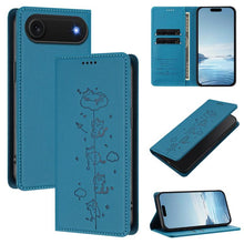 Load image into Gallery viewer, Cute Cats Embossed Magnetic RFID Vegan Leather Phone Case, For iPhone Air, For iPhone 16 Pro Max, For iPhone 16 Pro, For iPhone 16 Plus