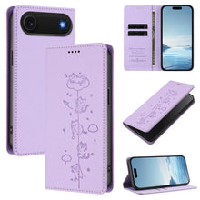 Load image into Gallery viewer, Cute Cats Embossed Magnetic RFID Vegan Leather Phone Case, For iPhone Air, For iPhone 16 Pro Max, For iPhone 16 Pro, For iPhone 16 Plus