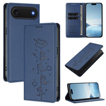 Load image into Gallery viewer, Cute Cats Embossed Magnetic RFID Vegan Leather Phone Case, For iPhone Air, For iPhone 16 Pro Max, For iPhone 16 Pro, For iPhone 16 Plus