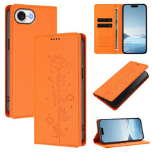Load image into Gallery viewer, Cute Cats Embossed Magnetic RFID Vegan Leather Phone Case, For iPhone 17e / 16e, For iPhone 17 Pro Max, For iPhone 17 Pro, For iPhone 17