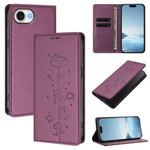 Load image into Gallery viewer, Cute Cats Embossed Magnetic RFID Vegan Leather Phone Case, For iPhone 17e / 16e, For iPhone 17 Pro Max, For iPhone 17 Pro, For iPhone 17