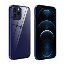 Load image into Gallery viewer, Double Sides Tempered Glass Magnetic Adsorption Metal Frame Anti-peep Screen Case, For iPhone 12 Pro Max, For iPhone 12 / 12 Pro, For iPhone 12 mini