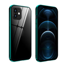 Load image into Gallery viewer, Double Sides Tempered Glass Magnetic Adsorption Metal Frame Anti-peep Screen Case, For iPhone 12 Pro Max, For iPhone 12 / 12 Pro, For iPhone 12 mini