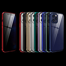 Load image into Gallery viewer, Double Sides Tempered Glass Magnetic Adsorption Metal Frame Anti-peep Screen Case, For iPhone 12 Pro Max, For iPhone 12 / 12 Pro, For iPhone 12 mini