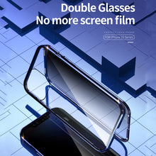 Load image into Gallery viewer, Double Sides Tempered Glass Magnetic Adsorption Metal Frame Anti-peep Screen Case, For iPhone 12 Pro Max, For iPhone 12 / 12 Pro, For iPhone 12 mini