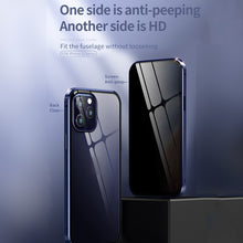 Load image into Gallery viewer, Double Sides Tempered Glass Magnetic Adsorption Metal Frame Anti-peep Screen Case, For iPhone 12 Pro Max, For iPhone 12 / 12 Pro, For iPhone 12 mini
