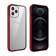 Load image into Gallery viewer, Double Sides Tempered Glass Magnetic Adsorption Metal Frame Anti-peep Screen Case, For iPhone 12 Pro Max, For iPhone 12 / 12 Pro, For iPhone 12 mini