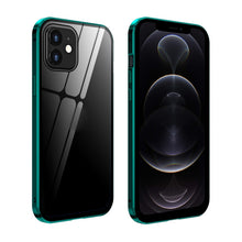 Load image into Gallery viewer, Double Sides Tempered Glass Magnetic Adsorption Metal Frame Anti-peep Screen Case, For iPhone 12 Pro Max, For iPhone 12 / 12 Pro, For iPhone 12 mini