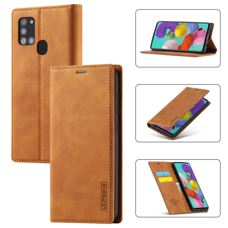 LC.IMEEK Strong Magnetism Ultra-thin Horizontal Flip Shockproof Matte TPU + PU Leather Case with Holder & Card Slots & Wallet, For Samsung Galaxy A11 / M11, For Samsung Galaxy A21s, For Samsung Galaxy A51 / M40s, For Samsung Galaxy A71 / M70s          ...