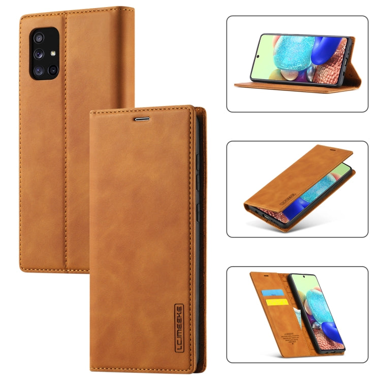 LC.IMEEK Strong Magnetism Ultra-thin Horizontal Flip Shockproof Matte TPU + PU Leather Case with Holder & Card Slots & Wallet, For Samsung Galaxy A11 / M11, For Samsung Galaxy A21s, For Samsung Galaxy A51 / M40s, For Samsung Galaxy A71 / M70s          ...