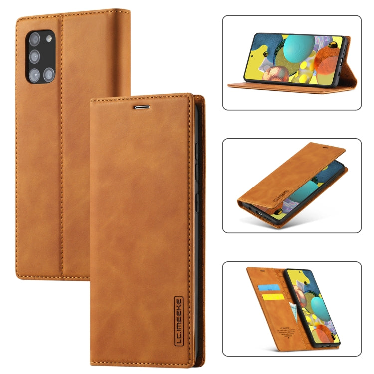 LC.IMEEK Strong Magnetism Ultra-thin Horizontal Flip Shockproof Matte TPU + PU Leather Case with Holder & Card Slots & Wallet, For Samsung Galaxy A11 / M11, For Samsung Galaxy A21s, For Samsung Galaxy A51 / M40s, For Samsung Galaxy A71 / M70s          ...