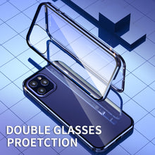 Load image into Gallery viewer, Double Sides Tempered Glass Magnetic Adsorption Metal Frame HD Screen Case, For iPhone 12 Pro Max, For iPhone 12 / 12 Pro, For iPhone 12 mini