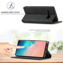 Load image into Gallery viewer, LC.IMEEKE Strong Magnetism Ultra-thin Horizontal Flip Shockproof Matte TPU + PU Leather Case with Holder &amp; Card Slots &amp; Wallet, For Samsung Galaxy S10+