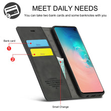 Load image into Gallery viewer, LC.IMEEKE Strong Magnetism Ultra-thin Horizontal Flip Shockproof Matte TPU + PU Leather Case with Holder &amp; Card Slots &amp; Wallet, For Samsung Galaxy S10+
