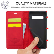Load image into Gallery viewer, LC.IMEEKE Strong Magnetism Ultra-thin Horizontal Flip Shockproof Matte TPU + PU Leather Case with Holder &amp; Card Slots &amp; Wallet, For Samsung Galaxy S10+